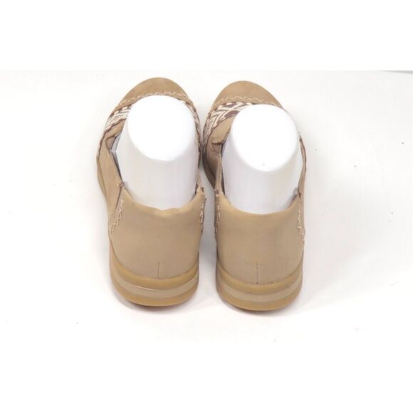 Earth Origins Bailey Embroidered Nubuck Slip on Loafer Flats Tan Women 7 - Picture 6 of 8